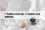 广东麻将13幺听13张（广东麻将13幺全部牌型表）