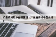 广东麻将红中在哪里玩（广东麻将红中怎么玩）