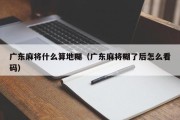 广东麻将什么算地糊（广东麻将糊了后怎么看码）