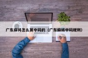 广东麻将怎么算中码的（广东麻将中码规则）