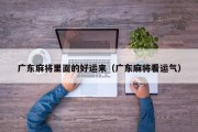 广东麻将里面的好运来（广东麻将看运气）