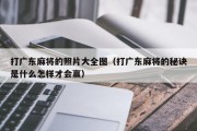 打广东麻将的照片大全图（打广东麻将的秘诀是什么怎样才会赢）